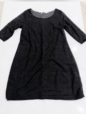 Fresh of LA Black Lace Shift Dress Made in the USA